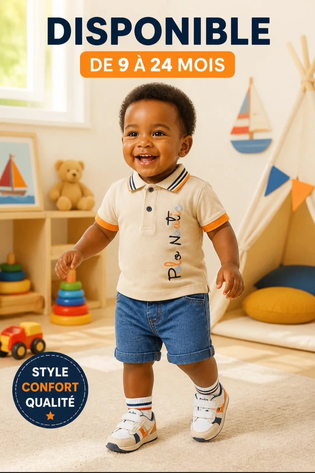 Ensemble 2 pièces polo nautic