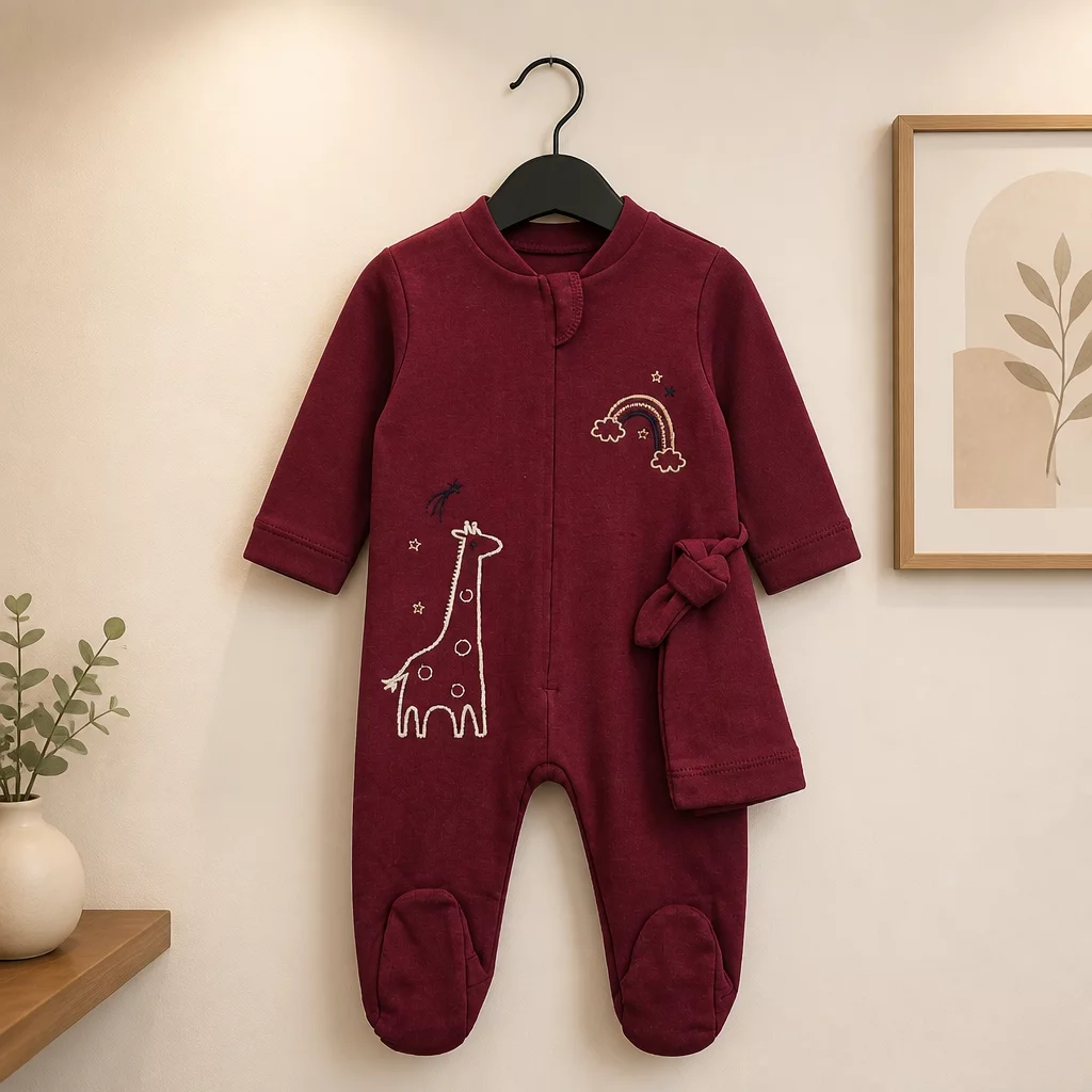 Grenouillère motif girafe