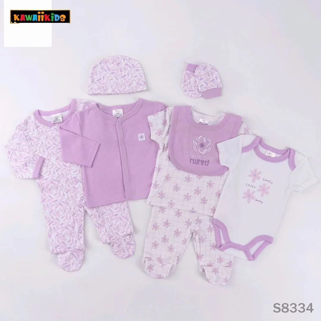 Kit de naissance 8 pièces mauve S8334