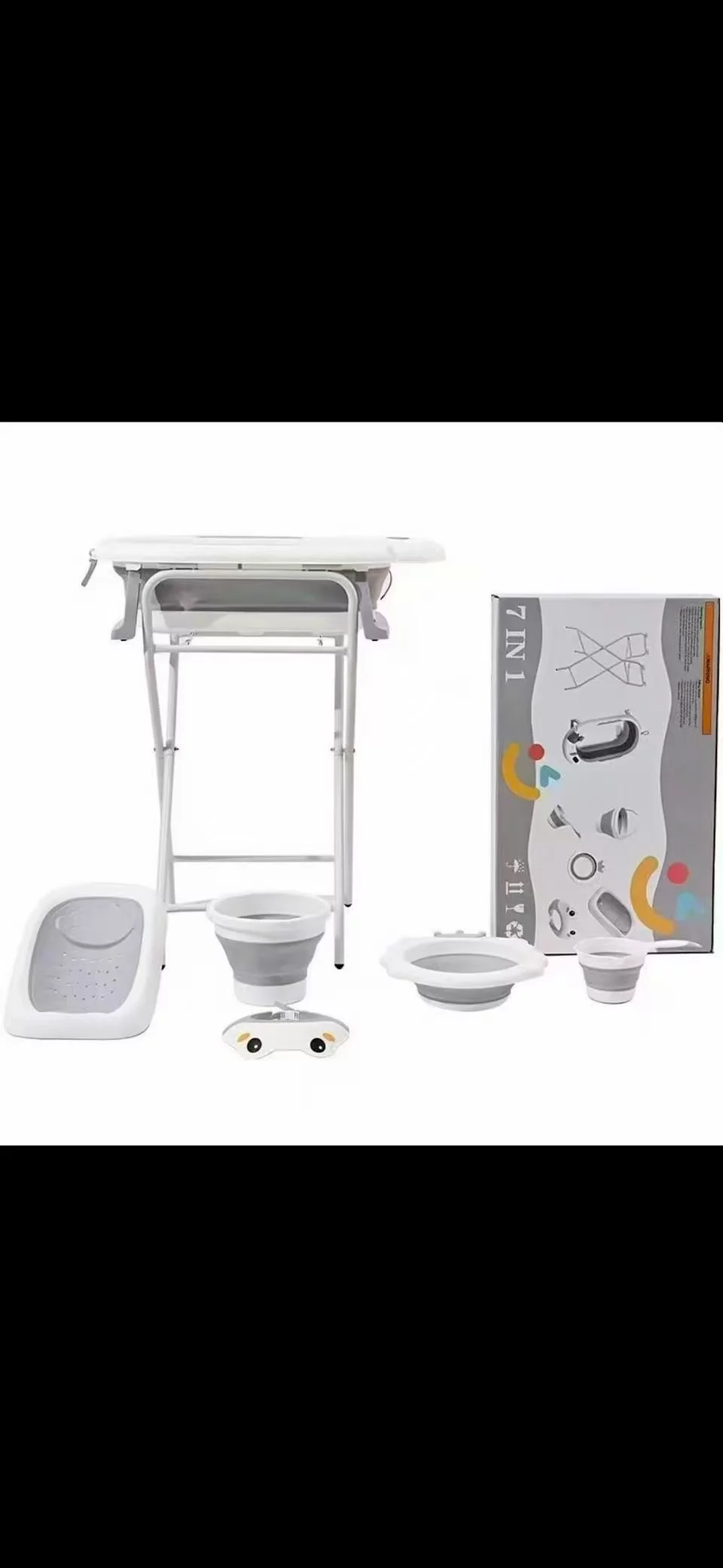 Baignoire pliable sur pied 7 en 1