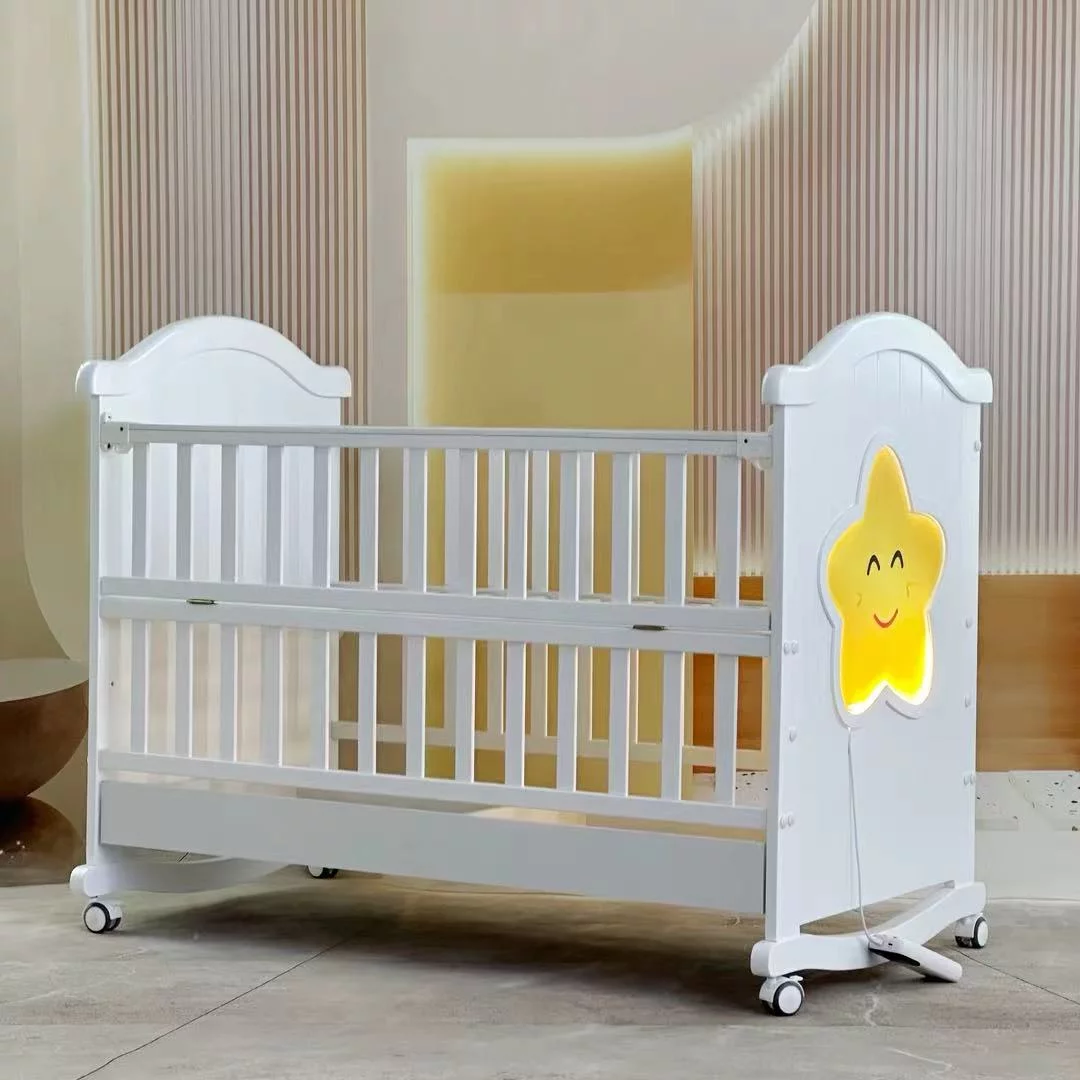 Berceau cododo en bois avec veilleuse étoile8909