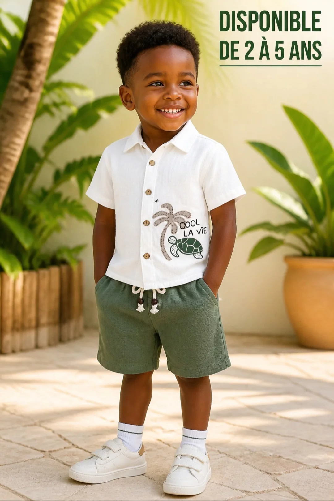 Ensemble short & chemise partner en lin