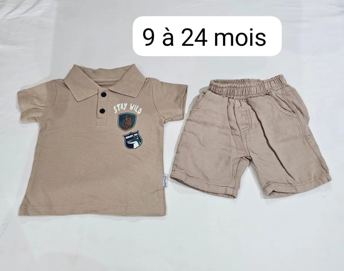 Ensemble 2 pièces kaki "stay wild"